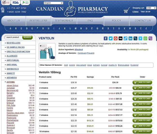 Albuterol sulfate hfa 90 mcg - buy albuterol without prescription online